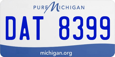 MI license plate DAT8399