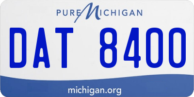 MI license plate DAT8400