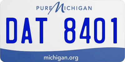 MI license plate DAT8401