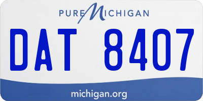 MI license plate DAT8407