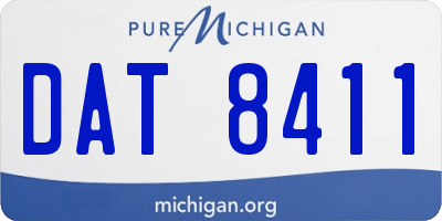 MI license plate DAT8411