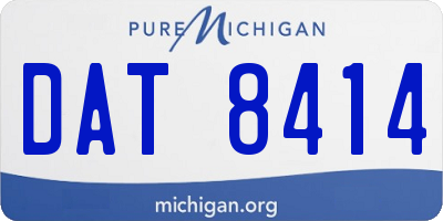 MI license plate DAT8414