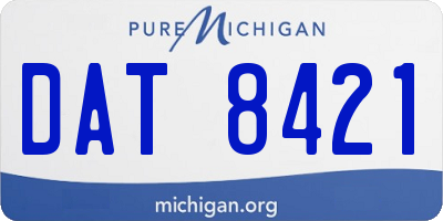MI license plate DAT8421