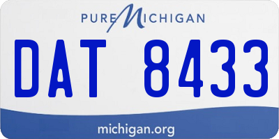MI license plate DAT8433