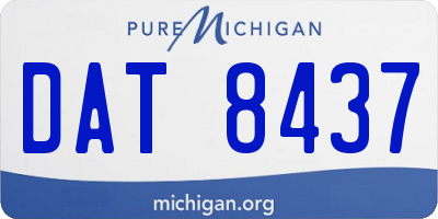 MI license plate DAT8437