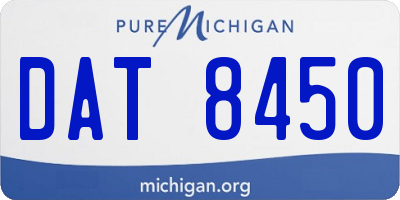 MI license plate DAT8450