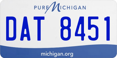 MI license plate DAT8451