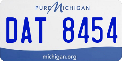 MI license plate DAT8454