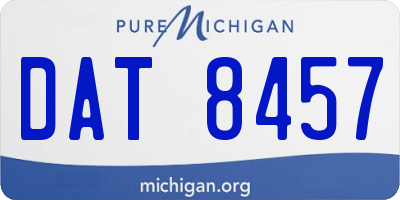 MI license plate DAT8457