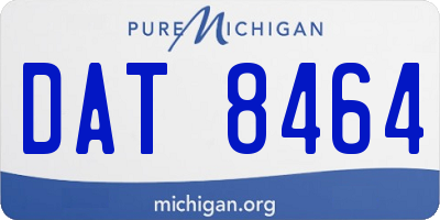 MI license plate DAT8464