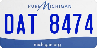 MI license plate DAT8474