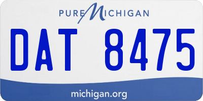 MI license plate DAT8475