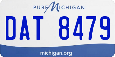 MI license plate DAT8479