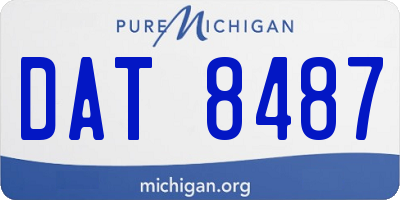 MI license plate DAT8487