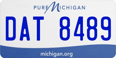 MI license plate DAT8489