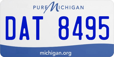 MI license plate DAT8495