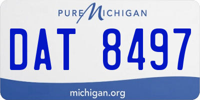 MI license plate DAT8497