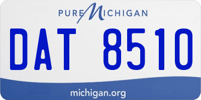 MI license plate DAT8510