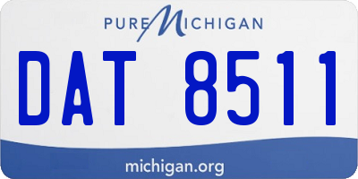 MI license plate DAT8511