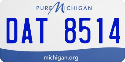 MI license plate DAT8514