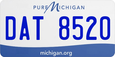 MI license plate DAT8520