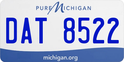 MI license plate DAT8522