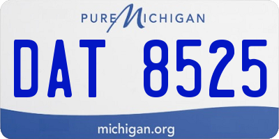 MI license plate DAT8525