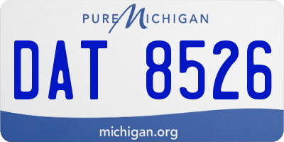 MI license plate DAT8526