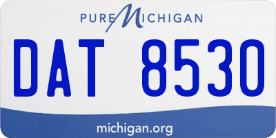 MI license plate DAT8530