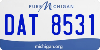 MI license plate DAT8531