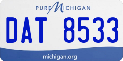 MI license plate DAT8533