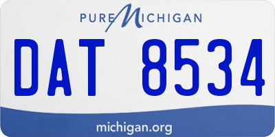 MI license plate DAT8534