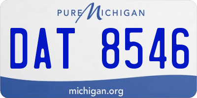 MI license plate DAT8546