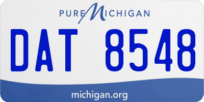 MI license plate DAT8548