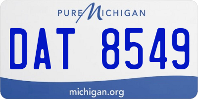 MI license plate DAT8549