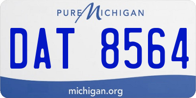 MI license plate DAT8564