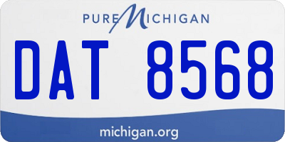 MI license plate DAT8568