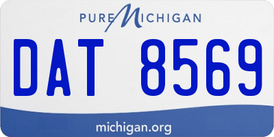 MI license plate DAT8569