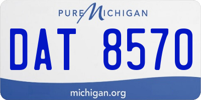 MI license plate DAT8570