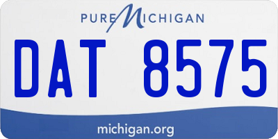 MI license plate DAT8575