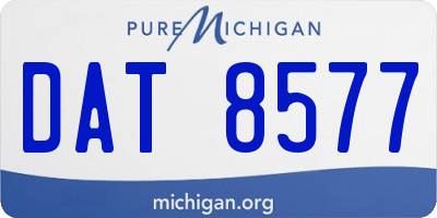 MI license plate DAT8577