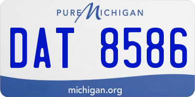 MI license plate DAT8586