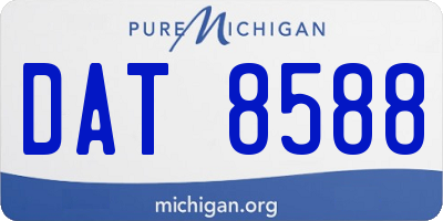 MI license plate DAT8588