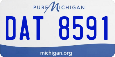 MI license plate DAT8591
