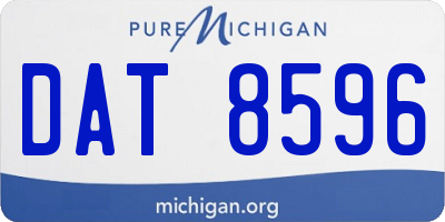 MI license plate DAT8596
