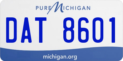 MI license plate DAT8601
