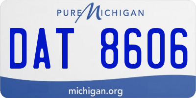 MI license plate DAT8606