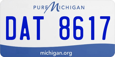 MI license plate DAT8617