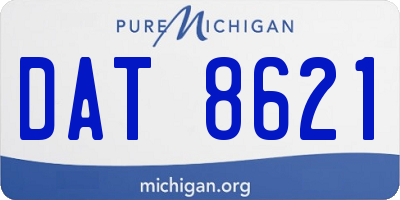 MI license plate DAT8621