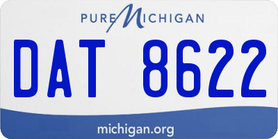 MI license plate DAT8622